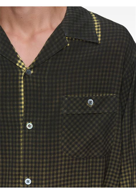 camici a quadri uomo nera e gialla MAISON MARGIELA | S50DT0069 M35691001F